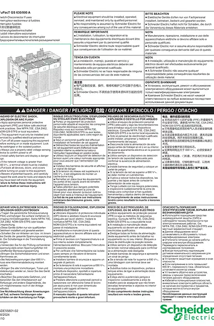 schneider施耐德FuPacT GS - 开关切断器保险丝 630_800 A - 说明页